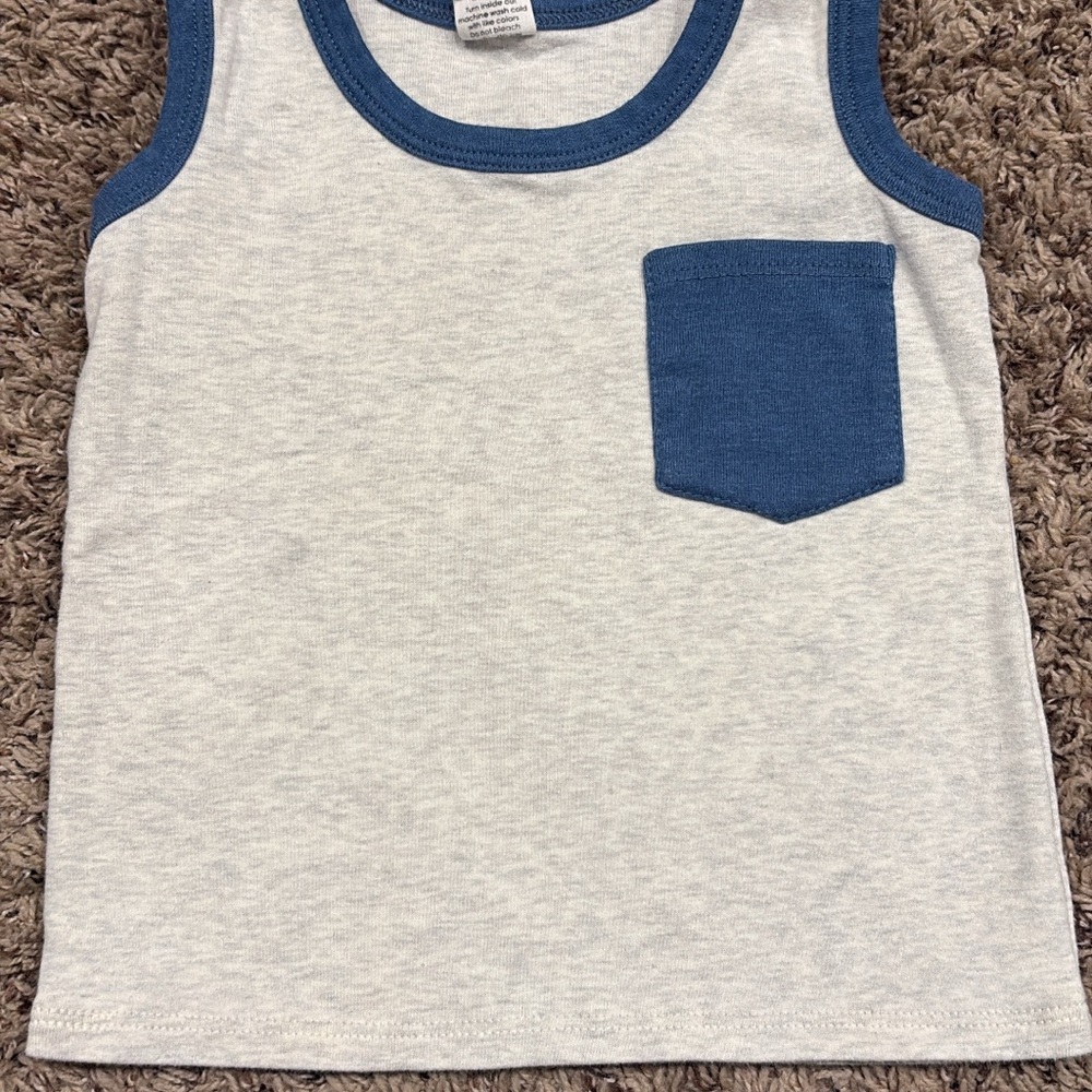 Kids Blue and Gray Tank Top